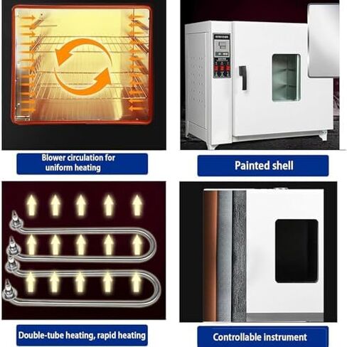 Vacuum Drying Oven, 16L Lab Constant Temperature Blast Oven, 220V, 5-300°C, Precision Instruments for Efficient Powder Coating & Material Drying in Kuwait
