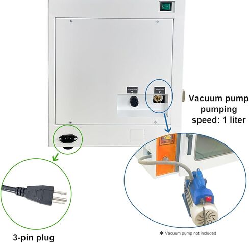 0.9Cubic Feet Vacuum Drying Oven- 12x12x11 Inch Chamber, Temperature Control, RT+10℃-250℃，Vacuum Oven Large Capacity Vacuum Drying Oven for Laboratory And Industrial in Saudi Arabia