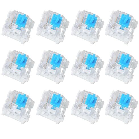 30 Pieces Blue Mechanical Keyboard Switches, 3 Pin Pre-Lubricated Clicky Key Switches, Dustproof and Waterproof Keyboard Accessories for Mechanical Gaming Keyboards in Saudi Arabia