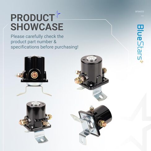 BlueStars SFD6025 8N-11450 Starter Solenoid Relay 12V 3 استبدال طرفي متوافق مع جرار Ford 2N 8N 9N - يستبدل SW218 SW355 10-FO218-12V 7-1023-12V in Saudi Arabia