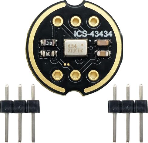 1PCS ICS-43434 MEMS I2S Microphone Module, Omnidirectional Digital Mic, 24-bit, 120 dB AOP, 65dBa High-SNR, Low-Power Always-ON Mode, Compatible with ESP32, Raspberry Pi in Kuwait