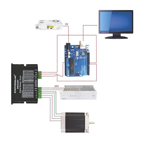 STEPPERONLINE Digital Stepper Driver 0.3-2.2A 10-30VDC 1/64 Micro-Step Resolutions for Nema 8, 11, 14, 16, 17 Stepper Motor in Saudi Arabia