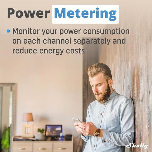 Shelly 2PM Gen3 | WiFi 2-Channel Smart Relay Switch with Power Metering | Home Automation | Roller Shutters, Blinds, Gates Control | Remote Control | Alexa & Google Home | iOS Android App in Kuwait