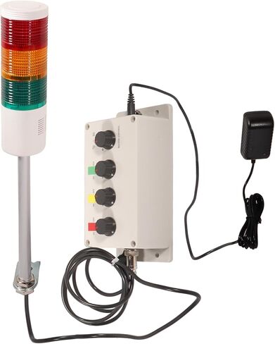 LED Andon Tower Lights Industrial Signal Tower 4 Stack Red/Yellow/Green IP65 Plug Play Switch Factory in Kuwait