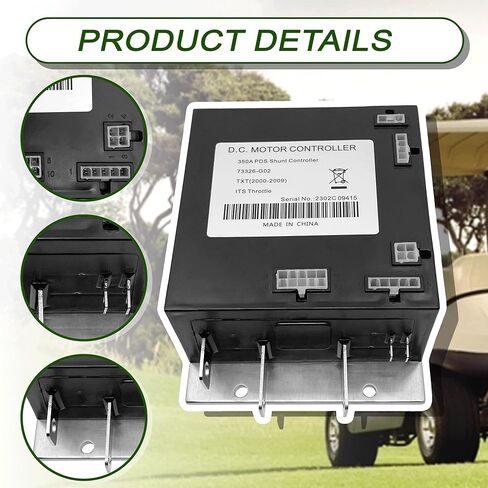 73326G02 73326-G02 36V 350A PDS Shunt Controller ITS Throttle يستبدل EZGO TXT Golf Cart Controller سنة 2000 - 2009 متوافق مع 73326G03 / 73326G04 / 73326G05 / 73326G06 / 73326G07 in Kuwait