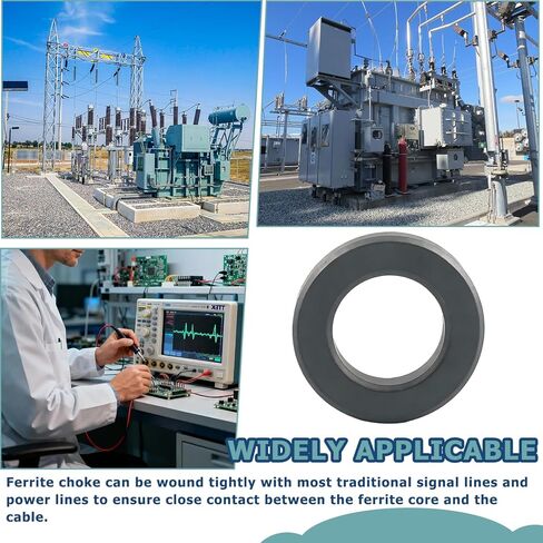 Compatible with FT-240-31 Toroid Ferrite Core - 2.4" Black Ring Ferrite- EMI Suppression RFI Reduction Choke Inductors | Toroidal Ferrite Cores for Transformers and Inductors in Saudi Arabia