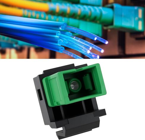 2X SC to SC APC Fiber Optic Adapter Module Singlemode Simplex Coupler Keystone Jack in Saudi Arabia