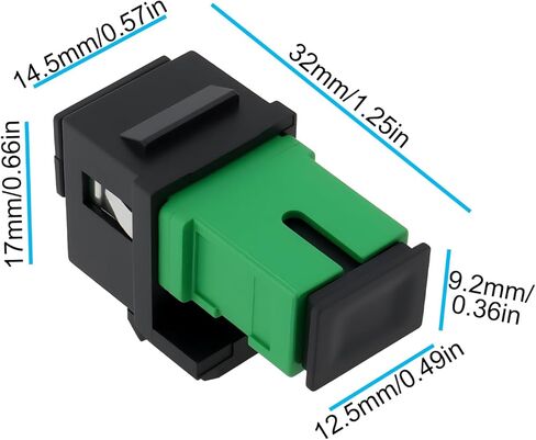 2X SC to SC APC Fiber Optic Adapter Module Singlemode Simplex Coupler Keystone Jack in Saudi Arabia