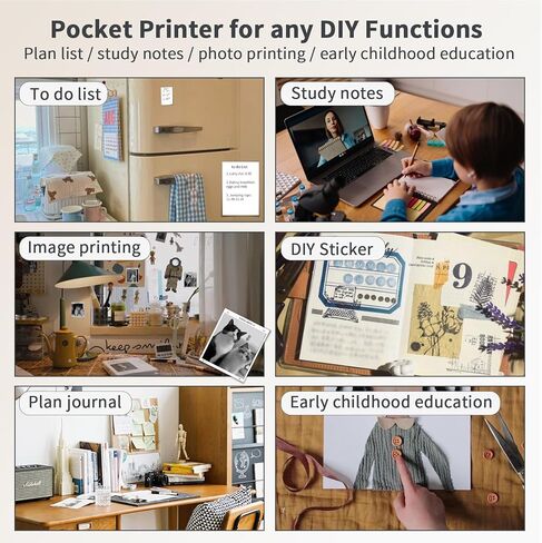 طابعة محمولة للسفر ، طابعة لاسلكية غير مجدية ، طابعات حرارية بلوتوث المتنقلة متوافقة مع iOS و Android ، دعم لرسالة أمريكية 8.5 × 11 ، ومكتب ، المنزل ، المدرسة in Kuwait