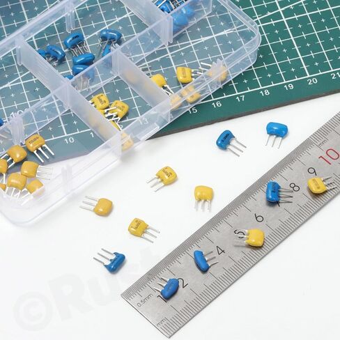 54Pcs 6 Types 3 Pin DIP Ceramic Resonator Crystal Oscillator Assortment Kit Including 4MHZ, 6MHZ, 8MHZ, 10MHZ, 16MHZ, 20MHZ for Electronic Devices in Saudi Arabia