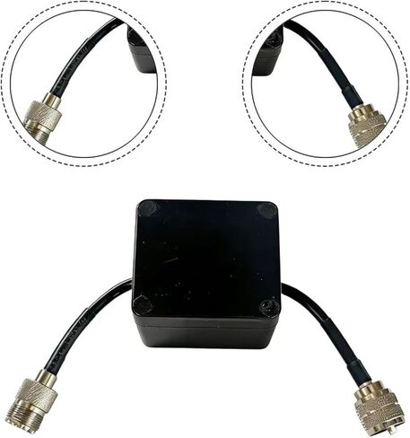 EM25 حلقة مغناطيسية ملف خانق مع حافظة ABS 360 درجة غطاء حماية 1:1 Balun الحالي لراديو الموجات القصيرة 1.8-30 ميجا هرتز HF in Kuwait