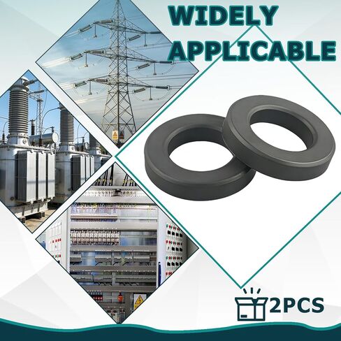 2 Pack Compatible with FT-240-31 Toroidal Ferrite Cores 2.4"- EMI Suppression RFI Reduction Choke Inductors | Toroidal Ferrite Cores for Transformers or Inductors in Saudi Arabia
