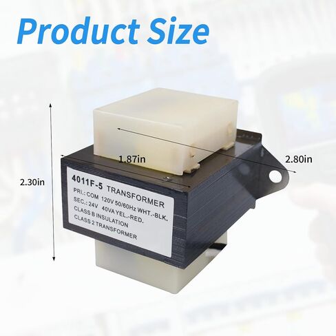 46-24124-06 Rheem Furnace 40VA 24V/120V HVAC Transformer for Basler Electric BE161640GDD 29M7101 Transformers,120V to 24V AC HVAC Furnace Transformer Channel Class 2 (4011F-5)- 2 Hole Mount in Saudi Arabia