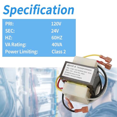 46-24124-06 Rheem Furnace 40VA 24V/120V HVAC Transformer for Basler Electric BE161640GDD 29M7101 Transformers,120V to 24V AC HVAC Furnace Transformer Channel Class 2 (4011F-5)- 2 Hole Mount in Saudi Arabia