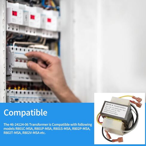 46-24124-06 Rheem Furnace 40VA 24V/120V HVAC Transformer for Basler Electric BE161640GDD 29M7101 Transformers,120V to 24V AC HVAC Furnace Transformer Channel Class 2 (4011F-5)- 2 Hole Mount in Saudi Arabia