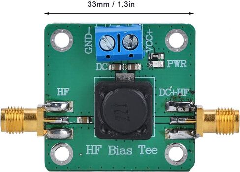 Bias Tee RF Signal Injector for Active Antenna 50kHz to 60MHz DC Power Supply with Coaxial Connector in Saudi Arabia