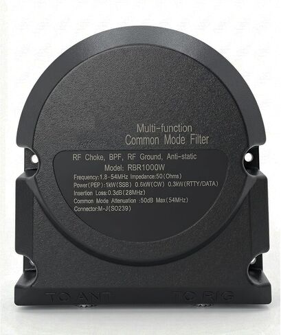 مرشح الوضع المشترك 3 في 1 للموجات القصيرة بقدرة 1000 وات، خنق التردد اللاسلكي المقاوم للماء بتردد 1.8-54 ميجا هرتز، حلقة مغناطيسية لملف الاختناق بتوهين 50 ديسيبل، مقاومة 50 أوم، فقدان إدخال 0.3 ديسيبل، SWR <1.2 للاستخدام الخارجي لراديو الهواة in Kuwait