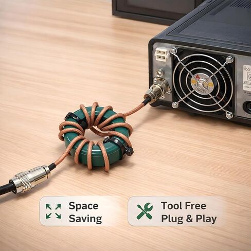 مرشح الوضع المشترك للموجات القصيرة CK300W، مرشح خنق الترددات اللاسلكية 1.8-54 ميجا هرتز مع توهين 50 ديسيبل، مقاومة 50 أوم، فقدان إدخال 0.2 ديسيبل، SWR <1.2، قلب الفريت للاستخدام الداخلي لراديو الهواة in Kuwait