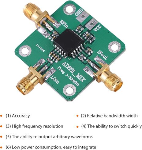 AD831 RF Mixer Module, High Dynamic Range Diode Mixer for Base Station Applications, DC Isolation, 10dBm LO Power, Wideband RF/IF Conversion in Saudi Arabia