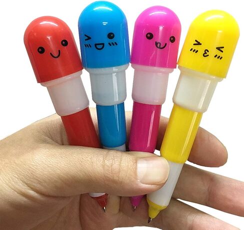 أقلام على شكل حبوب منع الحمل، أقلام كروية قابلة للسحب، أقلام كبسولات فيتامين، اللوازم المكتبية لأسبوع الممرضات (40) in Kuwait