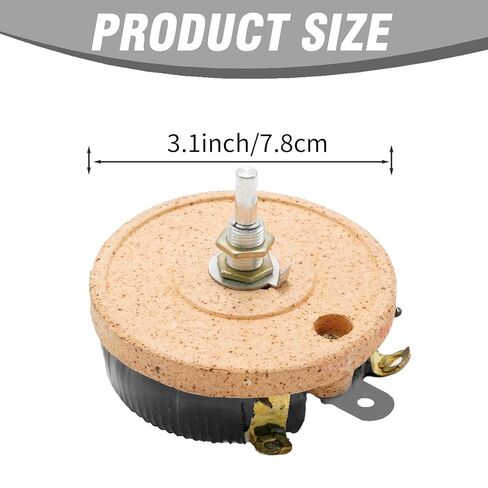 Anxingo 100W 10 Ohm Rheostat, High Power Wirewound Potentiometer, Adjustable Resistor with Variable Control Knob Cover in Saudi Arabia