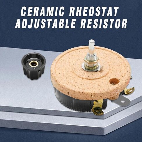 Anxingo 100W 10 Ohm Rheostat, High Power Wirewound Potentiometer, Adjustable Resistor with Variable Control Knob Cover in Saudi Arabia