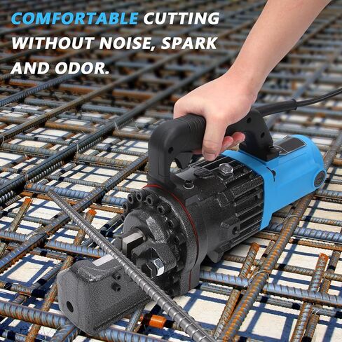 1300W Electric Hydraulic Rebar Cutter 110V Electric Rebar Cutter Portable Cutting up to 7/8 Inch 4-22mm Rebar within 2-3 Seconds, with Easy to Carry Stainless Box for Railway, Bridge, House Building in Kuwait