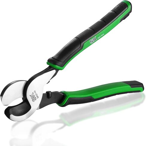 SK 9.5-Inch Cable Cutter, Heavy-Duty Wire Cutter, High Leverage Cable Cutting Pliers with Knurled Handle, Premium CR-V Steel, for Aluminum, Copper, Wire, and Communications Cable in Kuwait