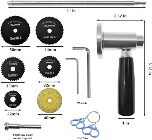 7-Inch Adjustable Depth Inside PVC Pipe Cutter with Handle & Locking Ring - Fast, Accurate Flush Cut Tool for 1.5-8 inch Sewer/Drain Pipes, Includes Diamond Wheel, HSS Saw Blades in Kuwait