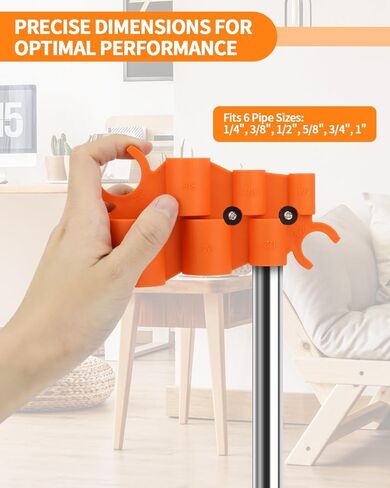 1/4'' - 1'' Depth Gauge with Pipe Deburring Tool Kit, 1/8'' to 1-5/8'' Inner Outer Reamer Pipe Deburring Tubing Chamfer Tool for PVC, PPR, Brass, CPVC, PERT, Aluminum Pipes in Kuwait