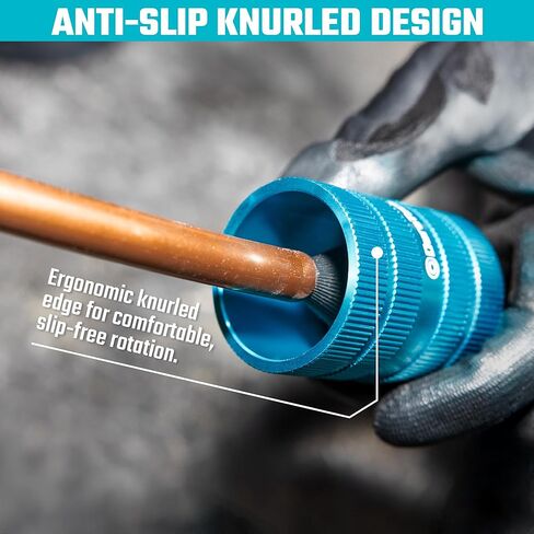 DURATECH Inner&Outer Tubing and Pipe Reamer, Pipe Deburring Tool, for Tubings from 1/4" to 1-1/4" O.D., Ideal for Copper, Stainless Steel, PVC, Brass, Aluminum, Soft Metal Pipes in Kuwait