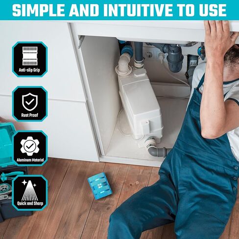 DURATECH Inner&Outer Tubing and Pipe Reamer, Pipe Deburring Tool, for Tubings from 1/4" to 1-1/4" O.D., Ideal for Copper, Stainless Steel, PVC, Brass, Aluminum, Soft Metal Pipes in Kuwait