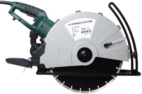 Portable 14" Wet/Dry Electric Corded Circular Concrete Saw/Power Angle Cutter 2600W w/Water Line & Guide Roller (With Blade) ETL certificate. in Saudi Arabia