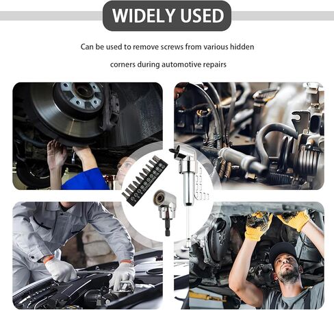 قطعتان من ملحقات المثقاب ذات الزاوية اليمنى 105 درجة مع 10 قطع لقمة مفك براغي 25 مم، ملحق مثقاب مغناطيسي سداسي 90 درجة لإصلاح المساحات الضيقة، محول مثاقب زاوية قائمة عالمي in Saudi Arabia
