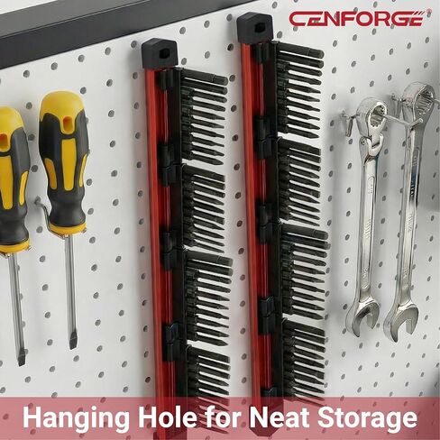 2-PC Magnetic Drill Bit Organizer, Slidable Drill Bit Rack, 80 Holes, Aluminum Magnetic Rail, Holder for Drill Bit Storage in Saudi Arabia