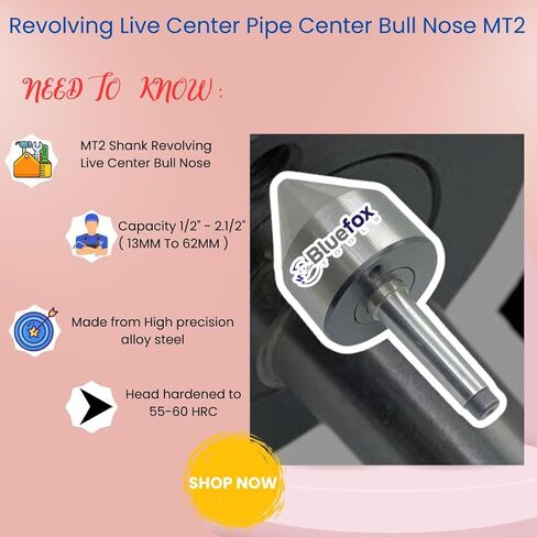 Revolving Live Center Pipe Center Bull Nose MT2 Capacity 1/2" - 2.1/2" in Saudi Arabia