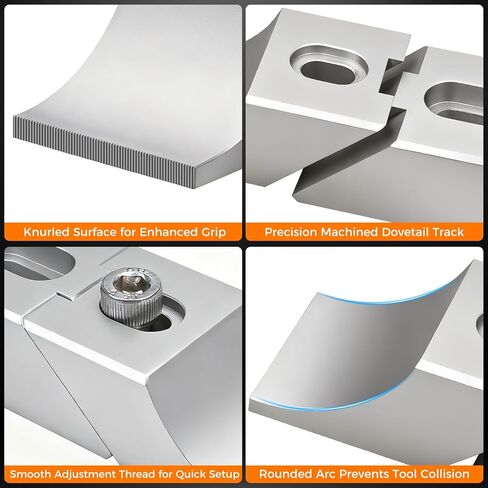 Aluminum Side Clamp Vise, 4-Pack Low-Profile Lateral Clamping Set for Milling and CNC Machines, High-Strength Alloy with Up to 60kN in Kuwait