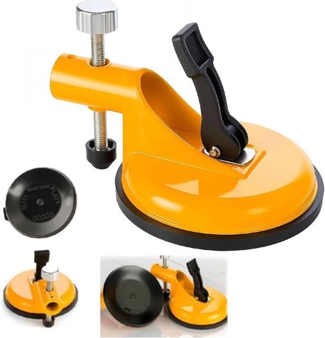Floor Gap Fixer Tool, Adjustable Vacuum Suction Seam Countertop Leveling Alignment Clamp with Heavy-Duty Rubber Suction Cups for Installation Repair (Yellow) in Kuwait