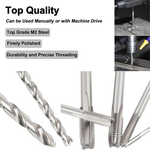 M2 x 0.4 Tap and 1.6mm Drill Bit Set, M2 HSS Metric Drill and Tap Set, Machine Screw Tap Drill Bit Kit for Metal in Kuwait
