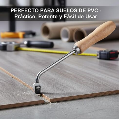 Floor Grooving Knife with 3 Replacement Blades, PVC Plastic Woodworking Tool, Beech Wood Handle in Kuwait