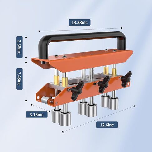 Professional 3-Station Edge Roller, Metal Roofing Bender Tool, 0-90° Adjustable Angle, Sheet Metal Bead Roller for 1/2-5in Bending, Heavy Duty Construction Materials in Kuwait
