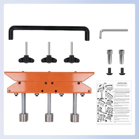 Professional 3-Station Edge Roller, Metal Roofing Bender Tool, 0-90° Adjustable Angle, Sheet Metal Bead Roller for 1/2-5in Bending, Heavy Duty Construction Materials in Kuwait