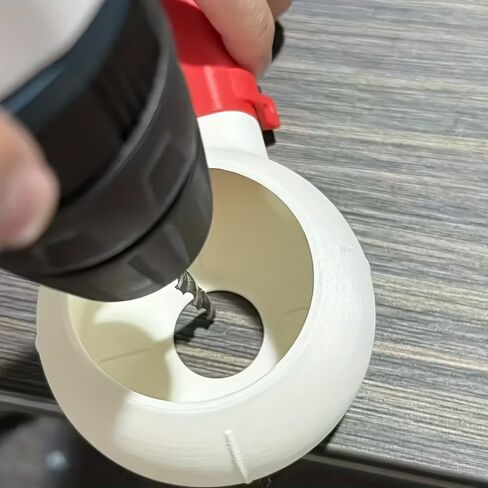 Rotary Nozzle Drill Dust Collection Box, Rotating Tilt Structure, Compact Durable Plastic, Ideal for Home & DIY Use in Saudi Arabia
