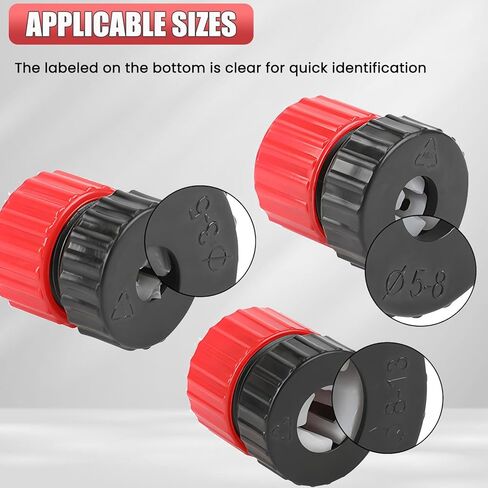 3Pcs Adjustable Drill Bit Depth Stop, Drill Bit Stop Collar Set with Nylon Inner Ring, Non-Marring Drill Limit Ring Positioner, Adjustable Sizes from 1/8" to 1/2" in Saudi Arabia