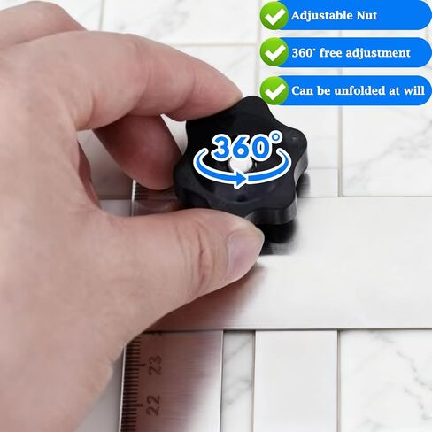 Adjustable Ceramic Tile Hole Locator, Stainless Steel Drill Guide for Marble, Glass Ceramic Floor Drilling 300mm Measuring Range Hole Sizes: 25mm, 40mm, 45mm, 55mm Ideal for DIY Professional Use in Kuwait