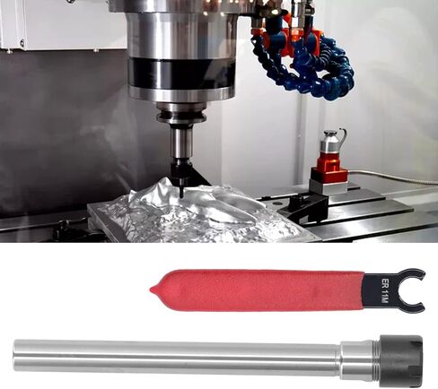 Collet Chuck Holder Straight Long CNC Milling 17mm Clamping Range Wrench (C10-ER11M-100L) in Saudi Arabia