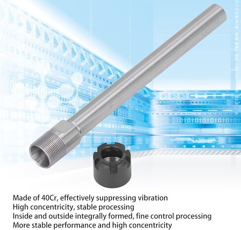 Collet Chuck Holder Straight Long CNC Milling 17mm Clamping Range Wrench (C10-ER11M-100L) in Saudi Arabia