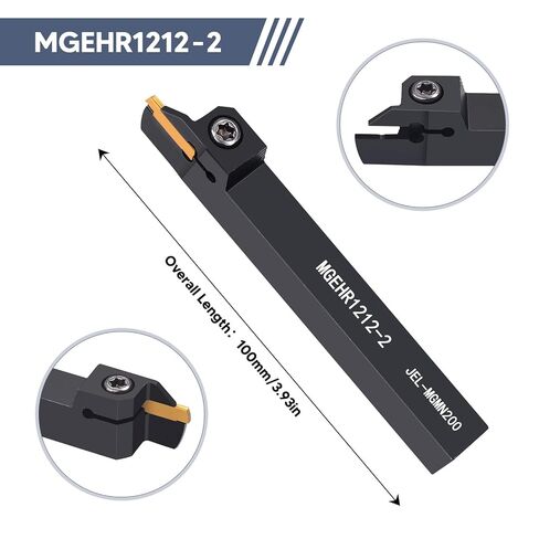 Lathe Grooving Tool Holder MGEHR1616-3 with 10pcs MGMN300-M Indexable Carbide Grooving Inserts, 16mm Lathe Tool Holder, Cut-Off Tool Holder (MGEHR1616-3) in Kuwait