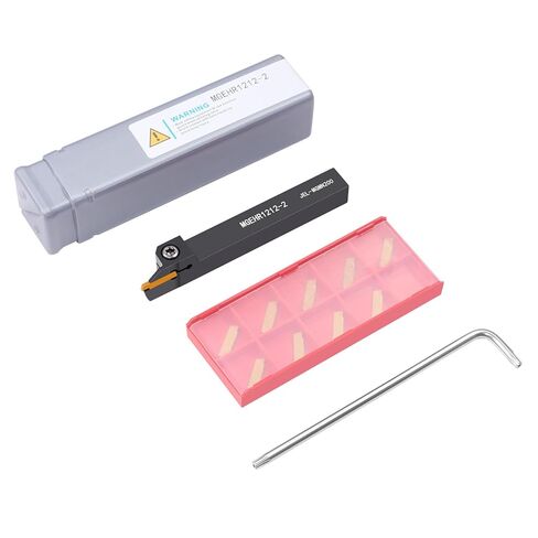 Lathe Grooving Tool Holder MGEHR1616-3 with 10pcs MGMN300-M Indexable Carbide Grooving Inserts, 16mm Lathe Tool Holder, Cut-Off Tool Holder (MGEHR1616-3) in Kuwait