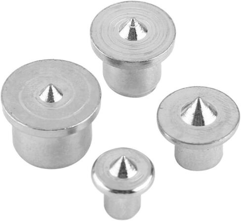 مجموعة وتد مركزية مكونة من 16 قطعة للأعمال الخشبية - أدوات محاذاة لقم الثقب الفولاذية، مطلية بالكروم، مقاسات 6 مم/8 مم/10 مم/12 مم (4 قطع لكل واحدة) in Kuwait